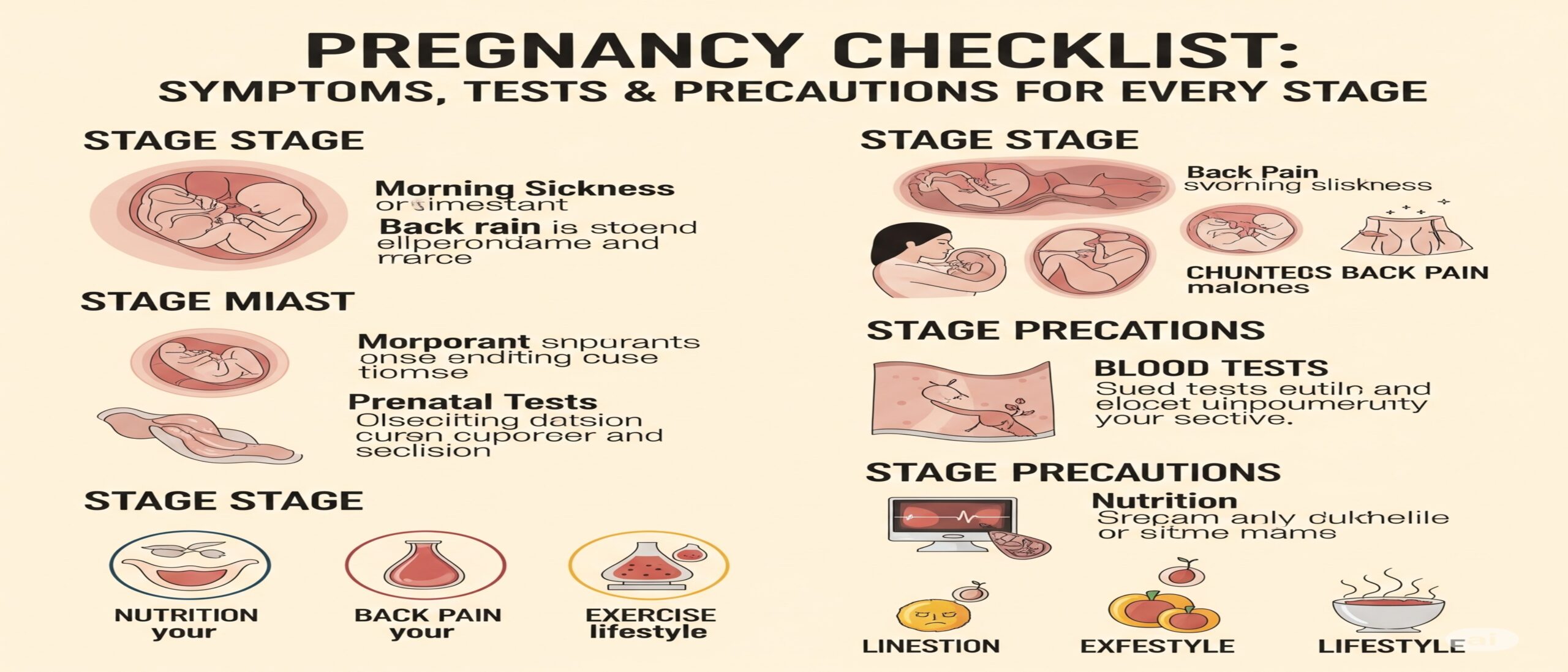 Pregnancy Checklist: Symptoms, Tests & Precautions for Every Stage