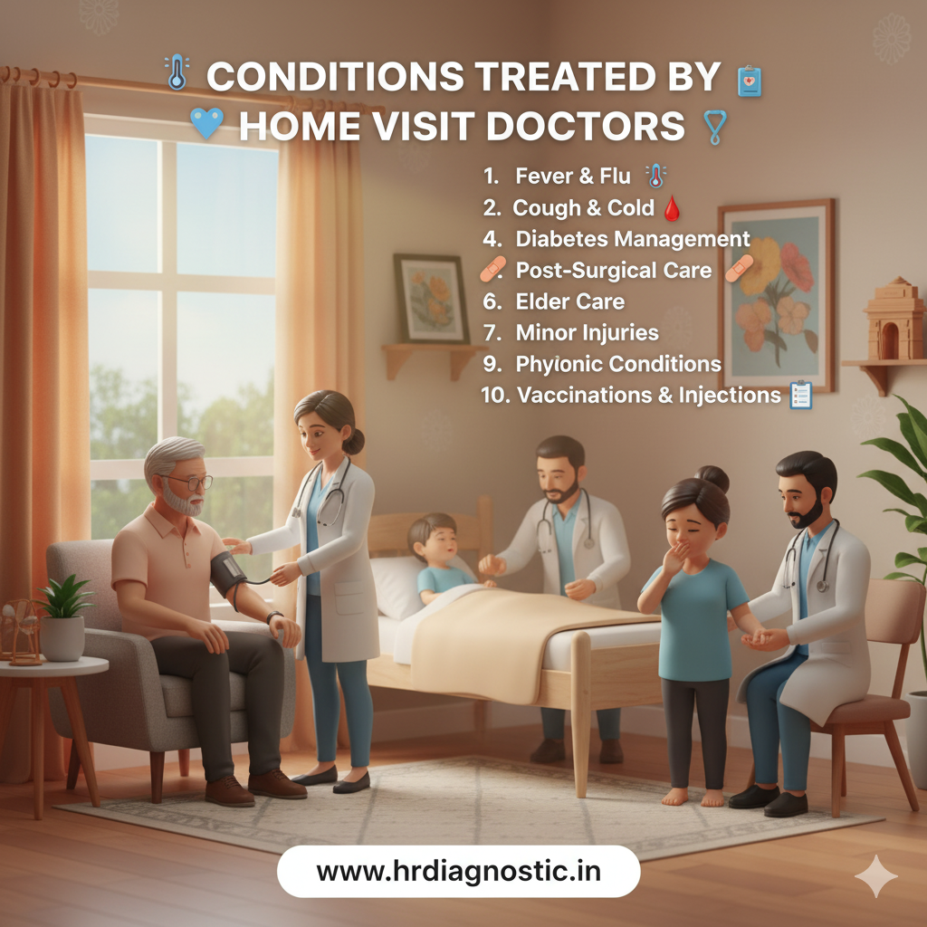 Conditions Treated by Home Visit Doctors in Delhi