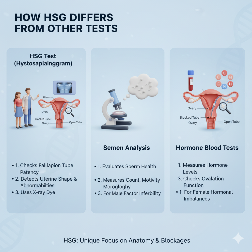 How HSG Differs from Other Infertility Tests