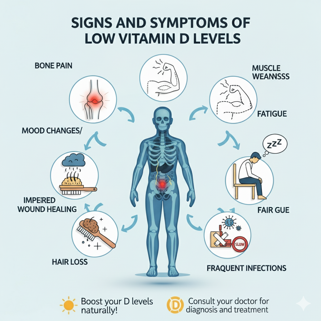 Signs and Symptoms of Low Vitamin D Levels