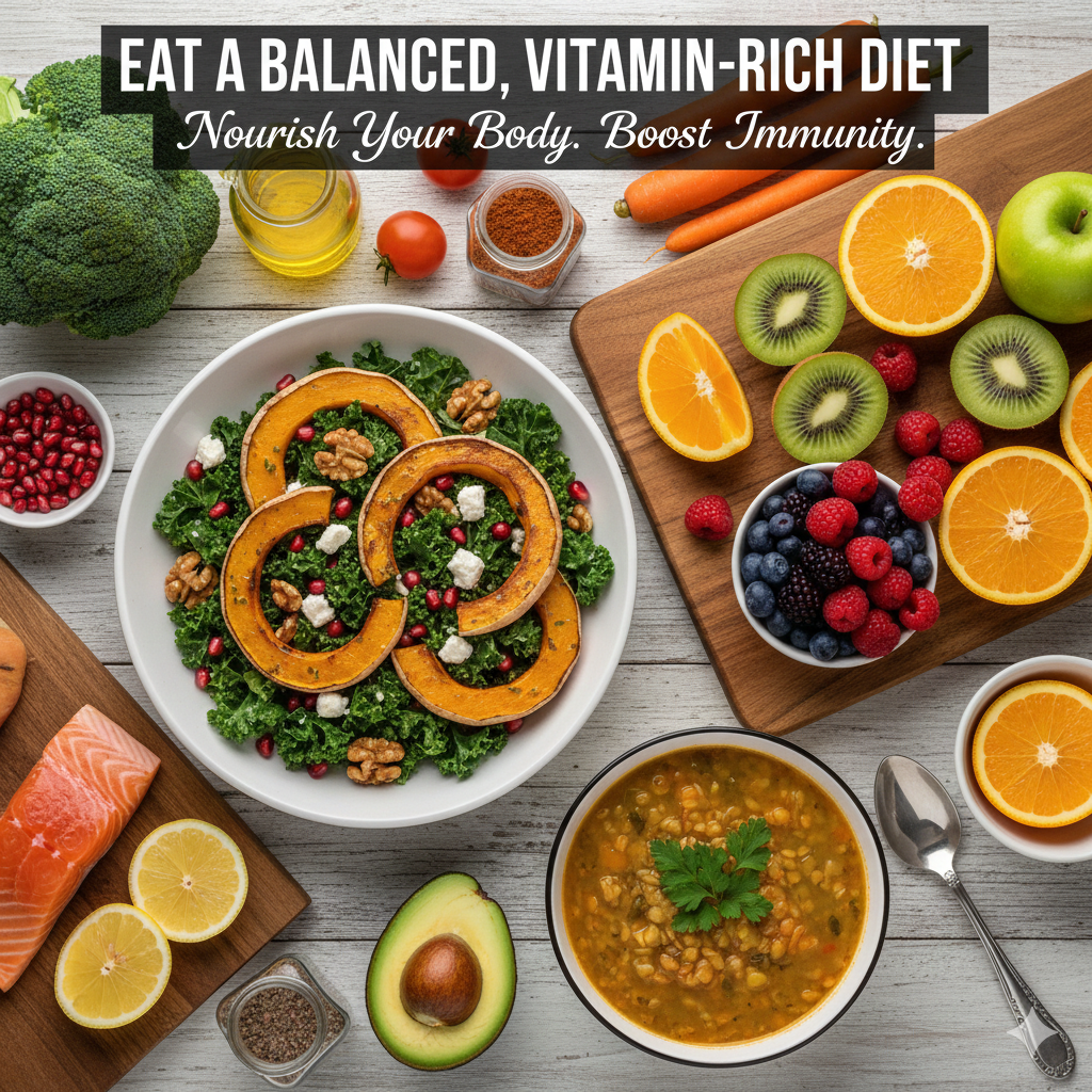 Eat a Balanced, Vitamin-Rich Diet