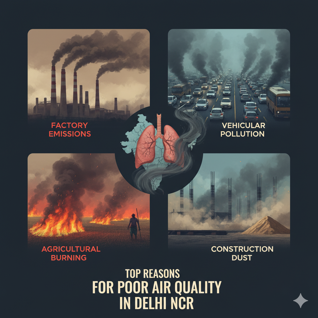 Top Reasons for Poor Air Quality in Delhi NCR