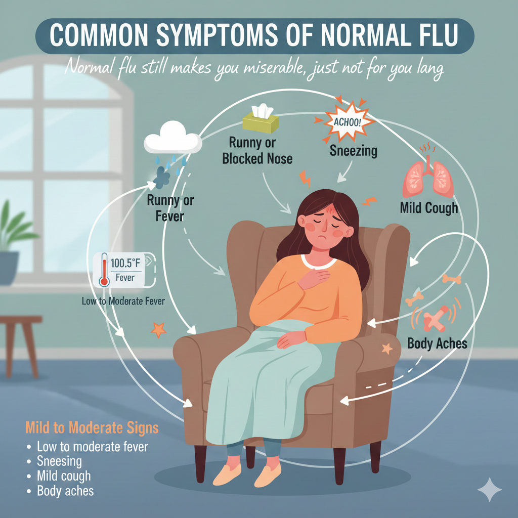 Common Symptoms of Normal Flu