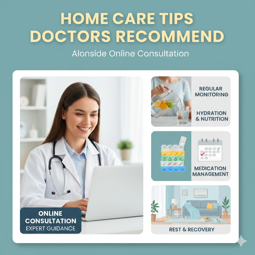 Home Care Tips Doctors Recommend Alongside Online Consultation