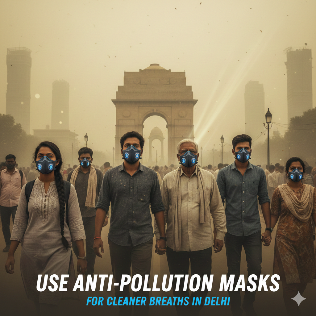 Use Anti-Pollution Masks for Cleaner Breaths in Delhi