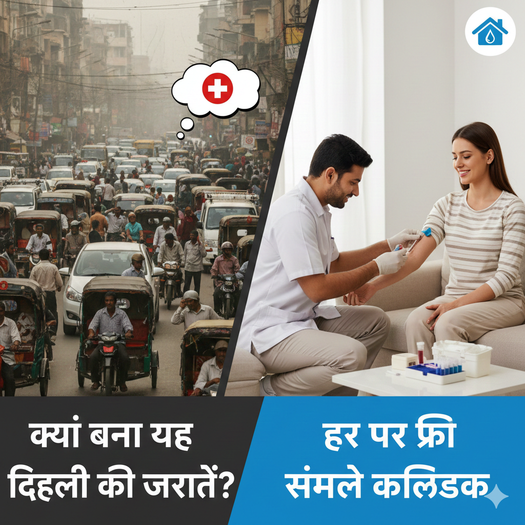क्यों बना यह दिल्ली की जरूरत — घर पर फ्री सैंपल कलेक्शन