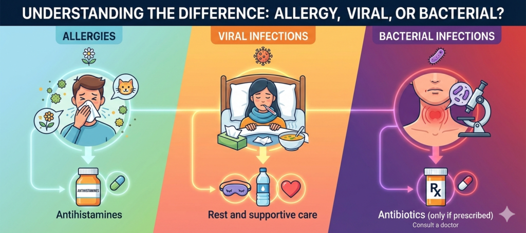 Allergy, Viral Infection, or Bacterial Infection?