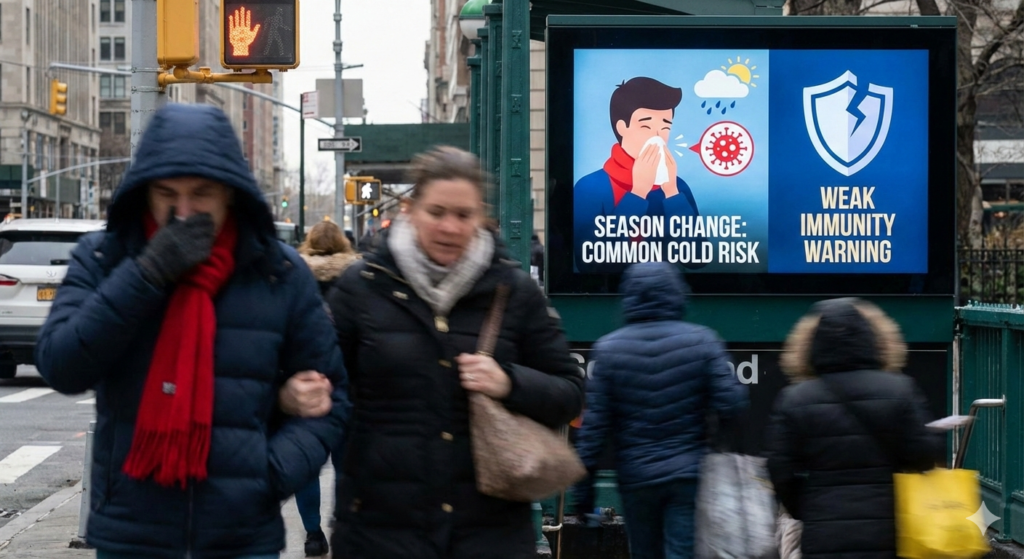Common Cold in Season Change: Weak Immunity Warning