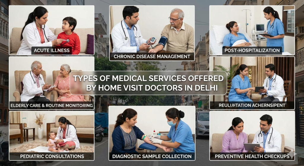 Types of Medical Services Offered by Home Visit Doctors in Delhi