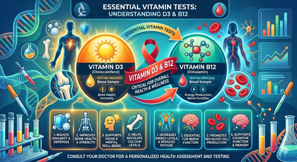 Essential Vitamin Tests – Vitamin D3 and Vitamin B12
