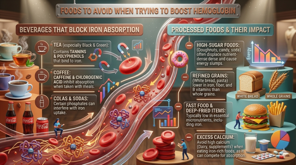 Foods to Avoid When Trying to Boost Hemoglobin