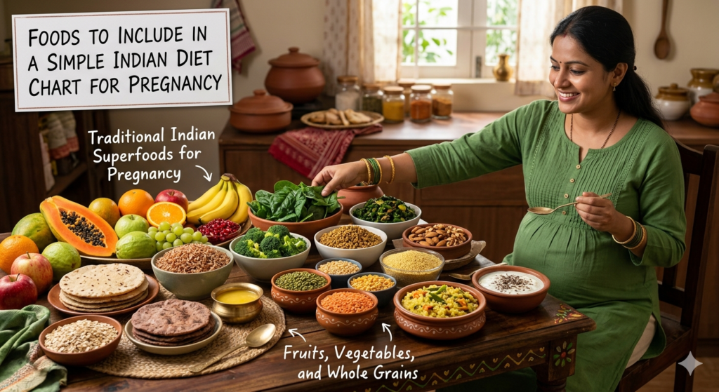 Foods to Include in a Simple Indian Diet Chart for Pregnancy