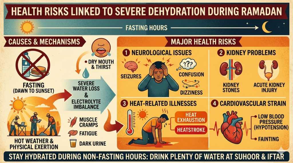 Health Risks Linked to Severe Dehydration During Ramadan
