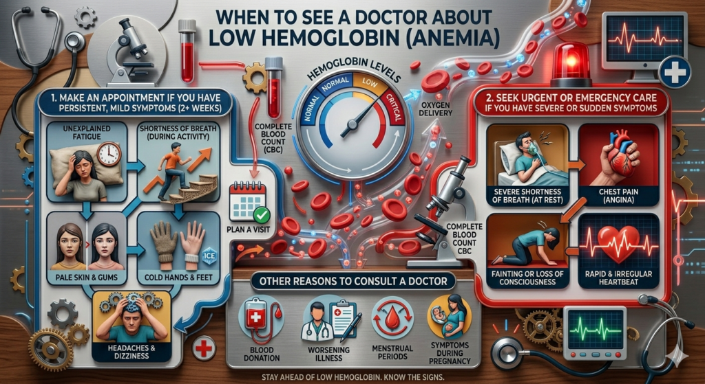 When to See a Doctor About Low Hemoglobin