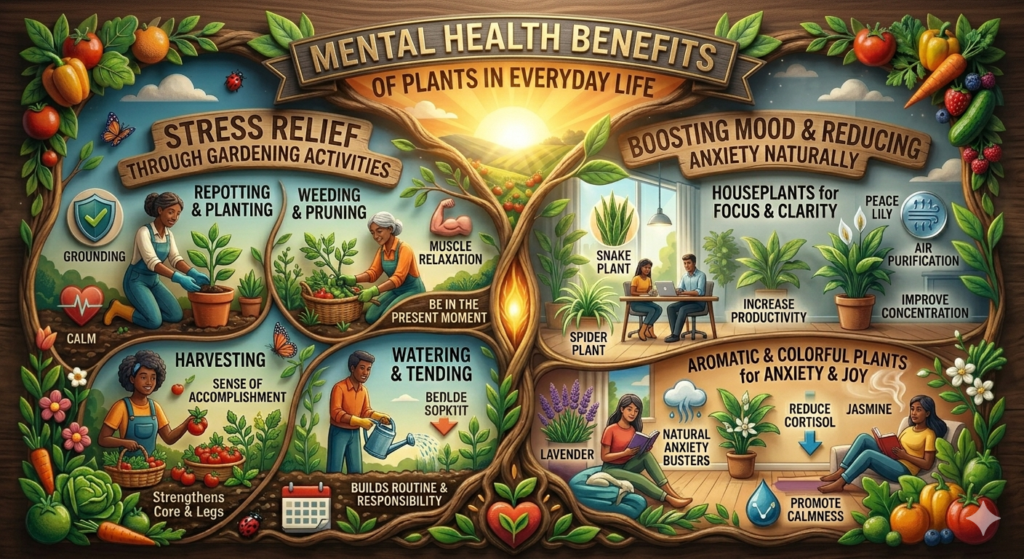 Mental Health Benefits of Plants in Everyday Life