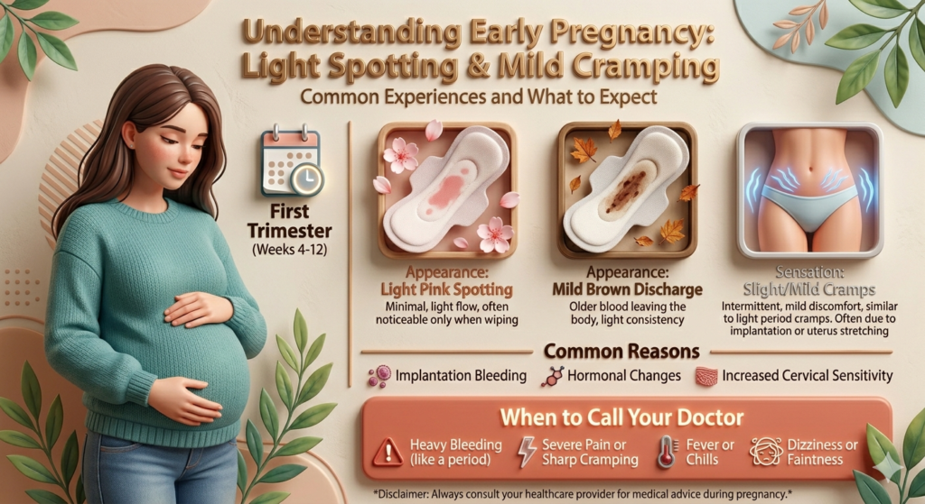 Light Spotting and Mild Cramping During Early Pregnancy
