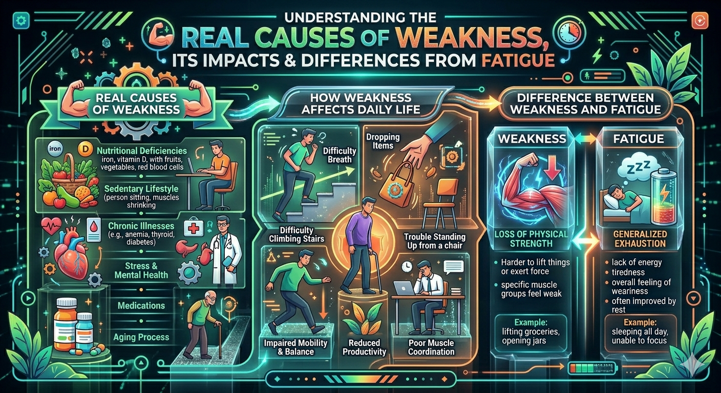 Causes of Weakness: Symptoms, Diagnostic Tests, and Treatment Options