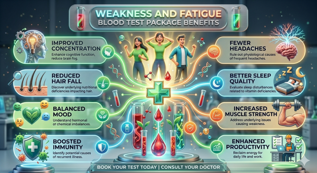 Weakness and Fatigue Blood Test Package Benefits