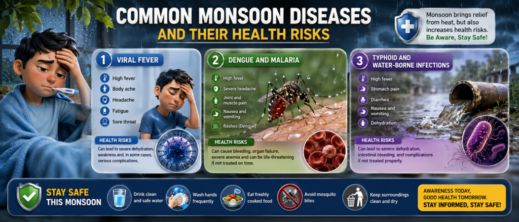 Common Monsoon Diseases and Their Health Risks