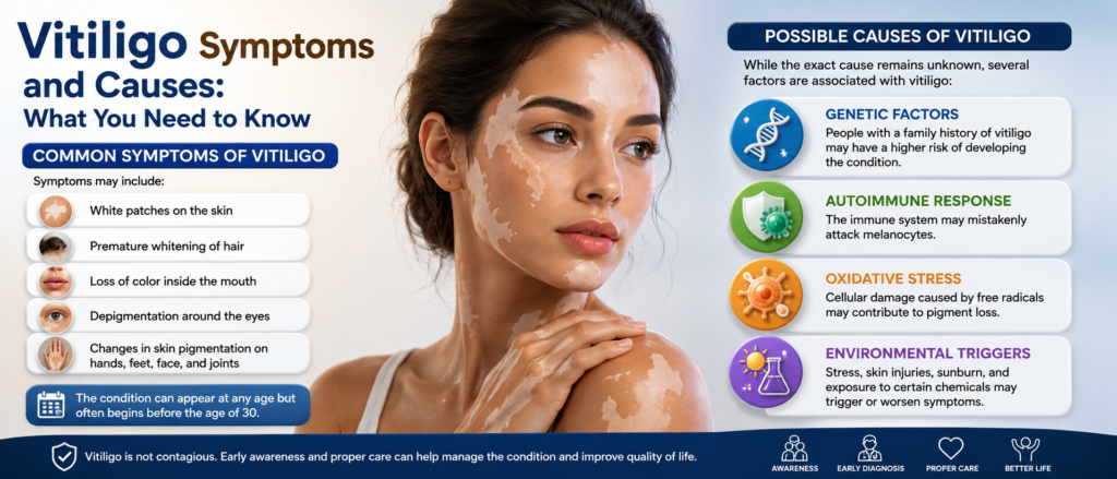 Vitiligo Symptoms and Causes