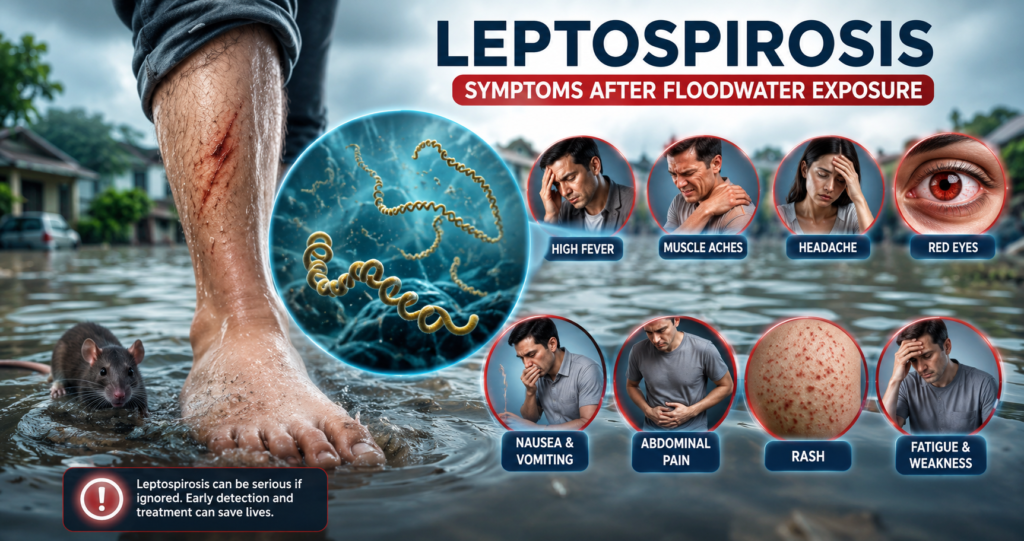Leptospirosis Symptoms After Floodwater Exposure