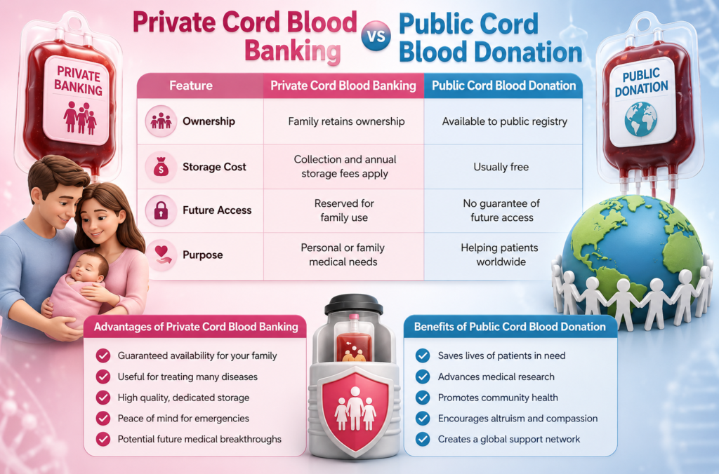 Private Cord Blood Banking vs Public Cord Blood Donation