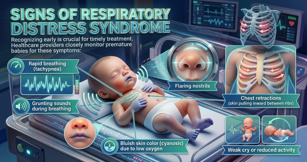 Signs of Respiratory Distress Syndrome