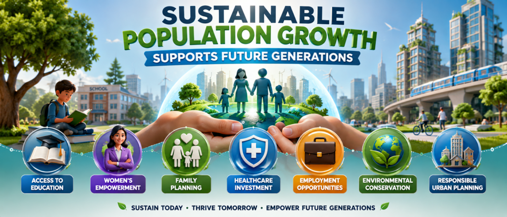 Sustainable Population Growth Supports Future Generations