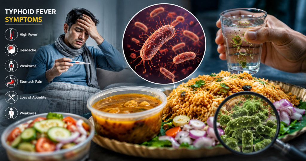 Typhoid Fever Symptoms and Contaminated Food