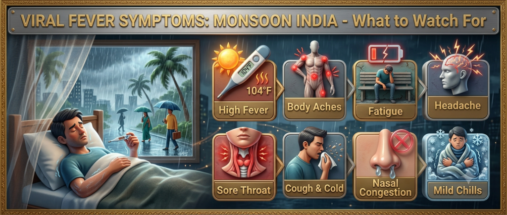 Viral Fever Symptoms Monsoon India